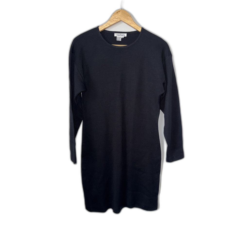 Ann Taylor Knit Sweater Dress Womens Size Medium Long Sleeves Wool Blend !